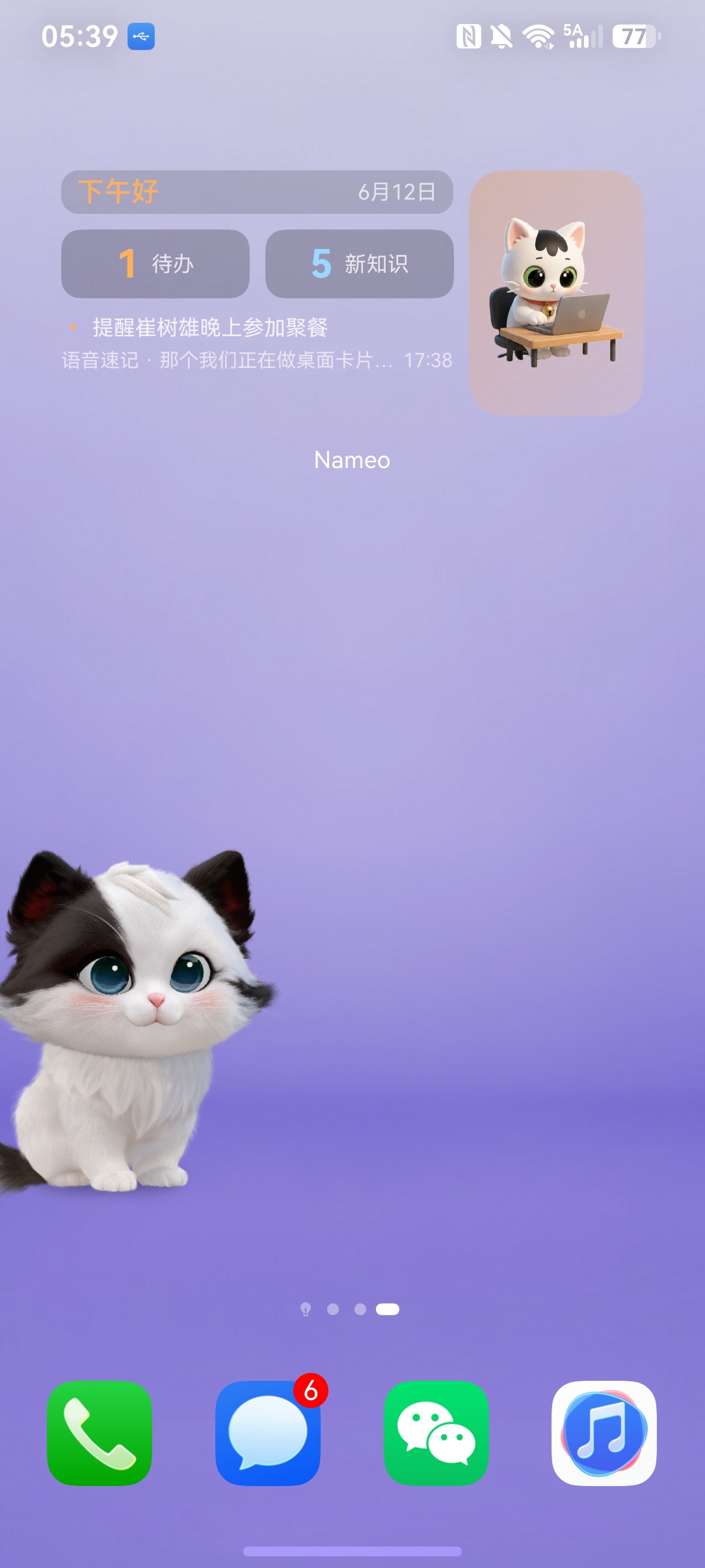 Nameo 桌面卡片截图
